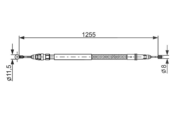 Bosch Seilzug, Feststellbremse [Hersteller-Nr. 1987482235] für Peugeot, Citroën, Fiat, Lancia