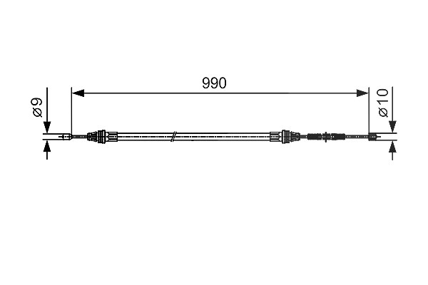 Bosch Seilzug, Feststellbremse [Hersteller-Nr. 1987477751] für Smart