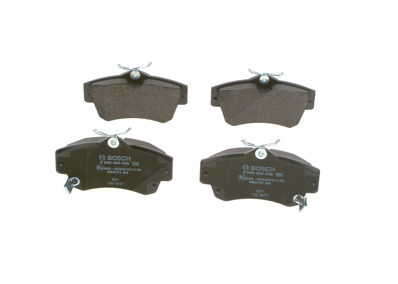 Bosch Bremsbelagsatz, Scheibenbremse [Hersteller-Nr. 0986494029] für Dodge, Chrysler