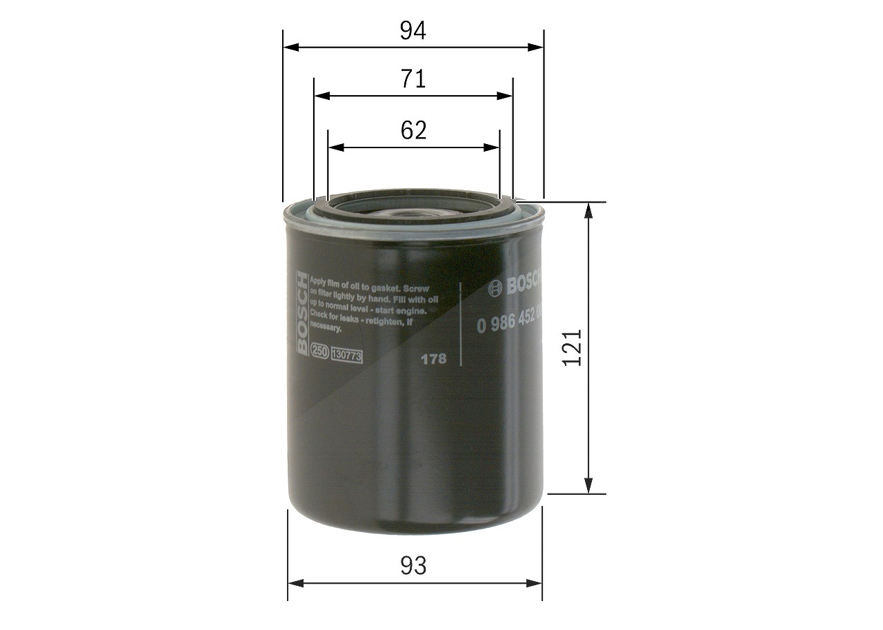 Bosch Ölfilter [Hersteller-Nr. 0986452005] für Nissan