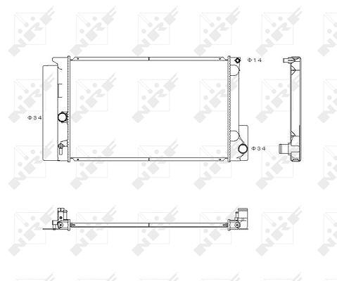 Nrf Kühler, Motorkühlung [Hersteller-Nr. 53763] für Toyota