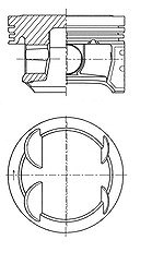 Kolbenschmidt Kolben [Hersteller-Nr. 41006610] für Opel, Vauxhall