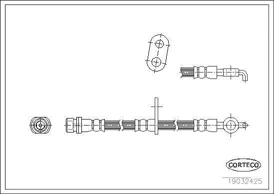 Corteco Bremsschlauch [Hersteller-Nr. 19032425] für Toyota