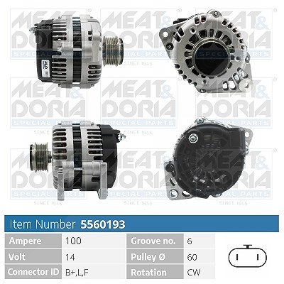 Meat & Doria Generator [Hersteller-Nr. 5560193] für Vauxhall, Opel