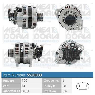 Meat & Doria Generator [Hersteller-Nr. 5520033] für Vauxhall, Opel