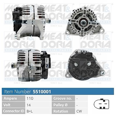 Meat & Doria Generator [Hersteller-Nr. 5510001] für Fiat, Iveco