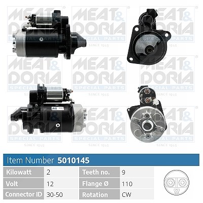 Meat & Doria Starter [Hersteller-Nr. 5010145] für Seat, Alfa Romeo, Fiat
