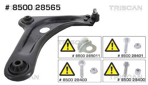 Triscan Lenker, Radaufhängung [Hersteller-Nr. 850028565] für Citroën, Peugeot