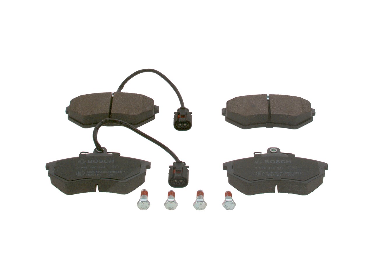 Bosch Bremsbelagsatz, Scheibenbremse [Hersteller-Nr. 0986460948] für VW, Audi