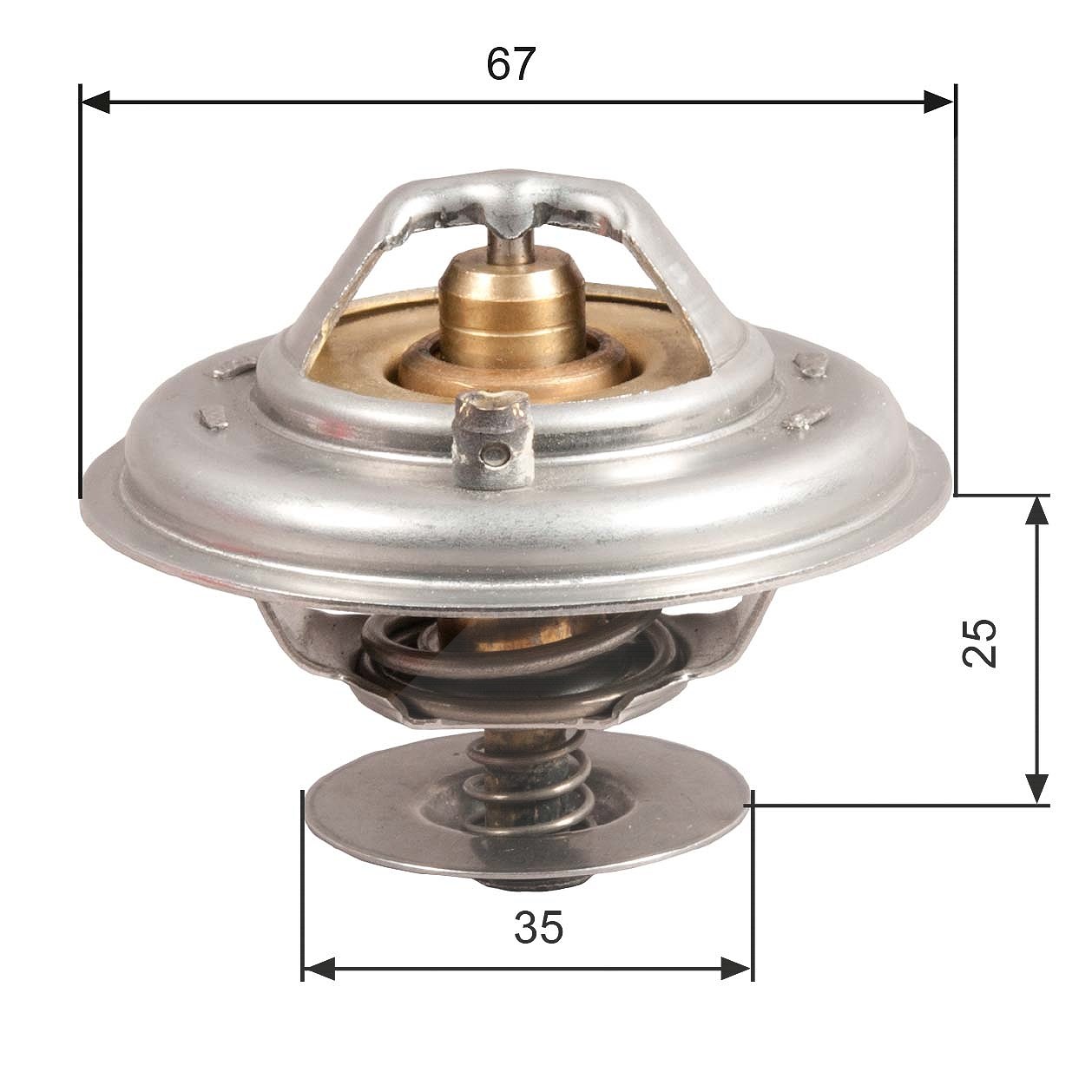 Gates Thermostat, Kühlmittel [Hersteller-Nr. TH14380G1] für VW, Audi, Ford, Seat