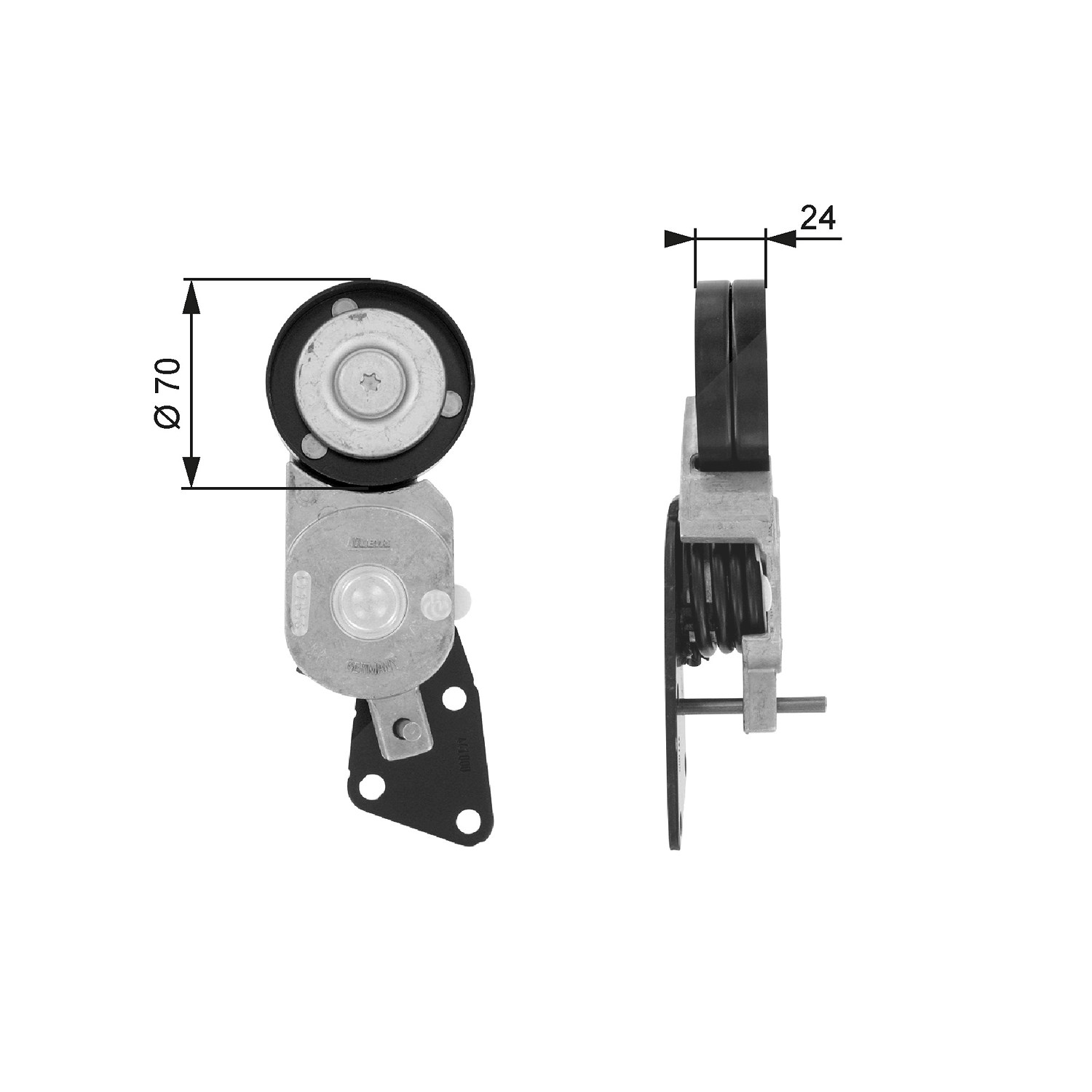 Gates Spannrolle, Keilrippenriemen [Hersteller-Nr. T38426] für Skoda, VW, Seat