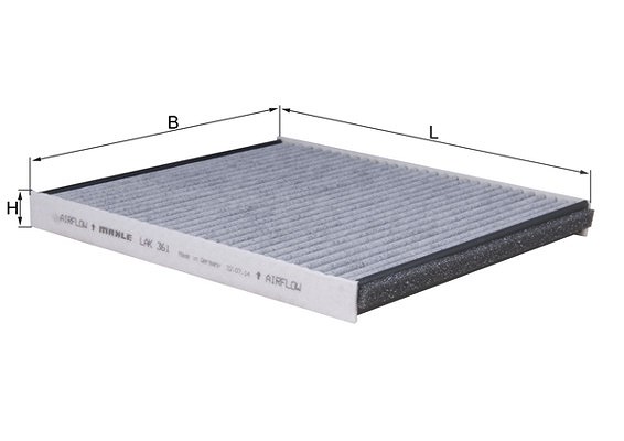 Mahle Filter, Innenraumluft [Hersteller-Nr. LAK361] für Daewoo, Chevrolet