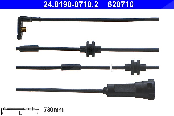 Ate Warnkontakt, Bremsbelagverschleiß [Hersteller-Nr. 24.8190-0710.2] für Vauxhall, Opel