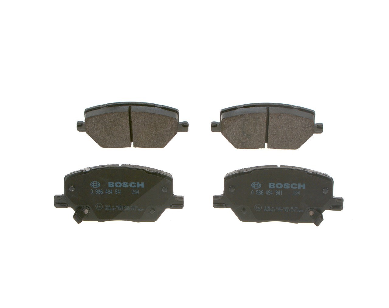 Bosch Bremsbelagsatz, Scheibenbremse [Hersteller-Nr. 0986494941] für Jeep, Fiat, Alfa Romeo