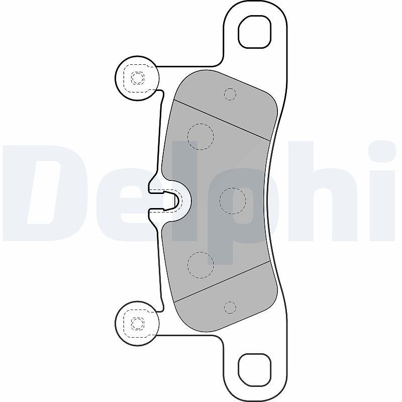 Delphi Bremsbelagsatz, Scheibenbremse [Hersteller-Nr. LP2233] für VW, Porsche