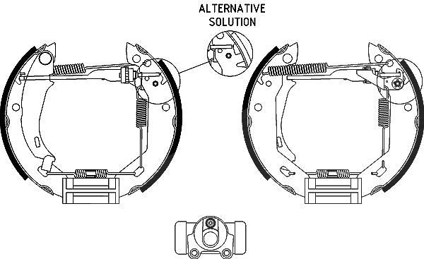 Hella Bremsbackensatz [Hersteller-Nr. 8DB355003-681] für Peugeot, Renault
