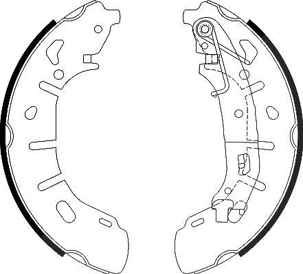 Hella Bremsbackensatz [Hersteller-Nr. 8DB355022-221] für Fiat, Vauxhall, Opel