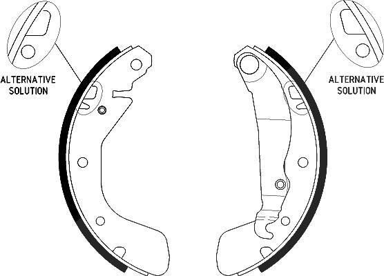 Hella Bremsbackensatz Trommelbremse Hinterachse [Hersteller-Nr. 8DB355002-471] für Opel, Vauxhall