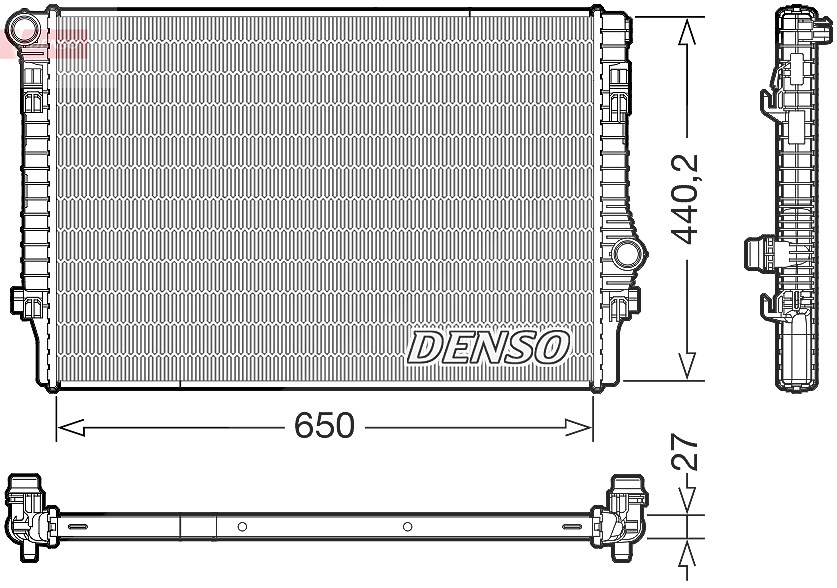 Denso Kühler, Motorkühlung [Hersteller-Nr. DRM32049] für Audi, Skoda, Seat, VW