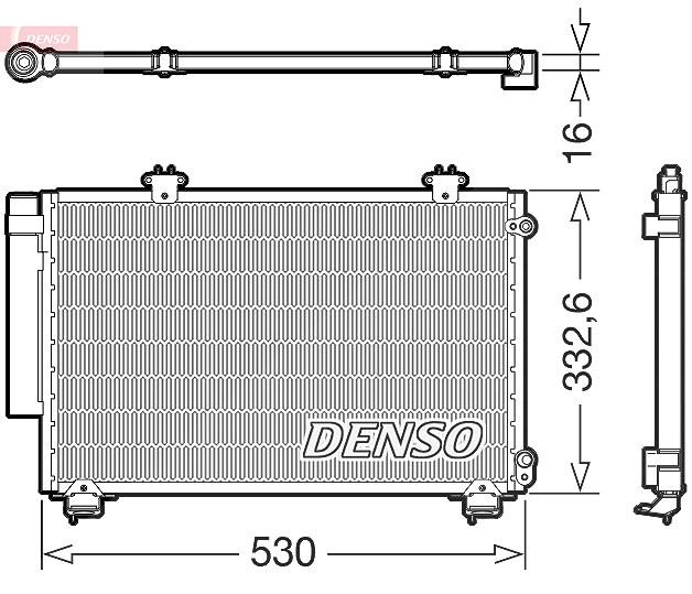 Denso Kondensator, Klimaanlage [Hersteller-Nr. DCN50060] für Toyota