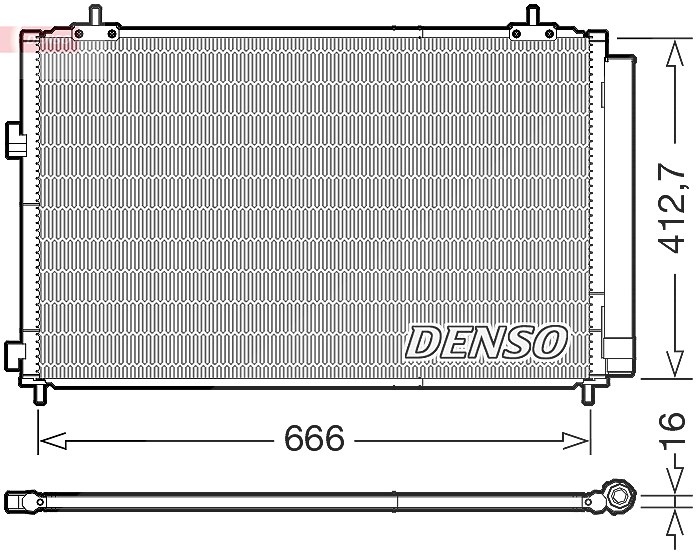 Denso Kondensator, Klimaanlage [Hersteller-Nr. DCN50059] für Toyota