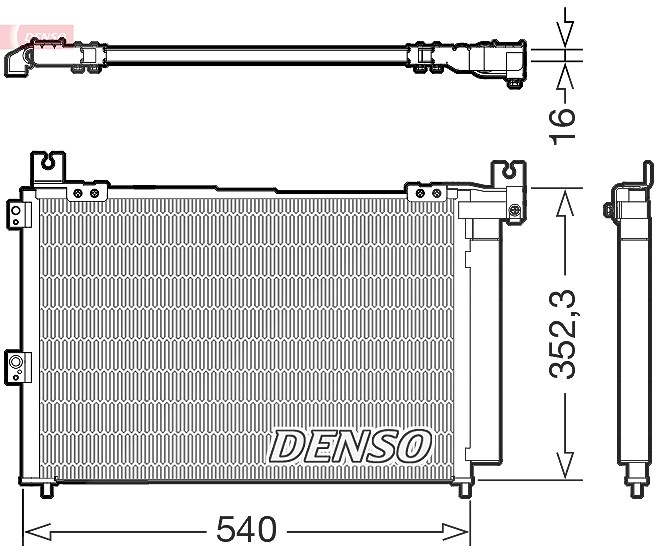 Denso Kondensator, Klimaanlage [Hersteller-Nr. DCN44014] für Ford, Mazda