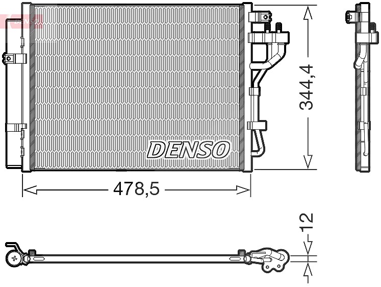 Denso Kondensator, Klimaanlage [Hersteller-Nr. DCN43006] für Kia
