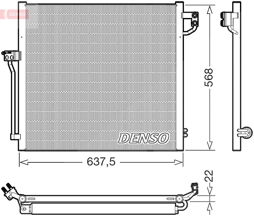 Denso Kondensator, Klimaanlage [Hersteller-Nr. DCN17058] für Mercedes-Benz