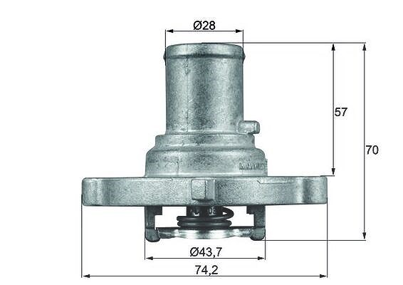 Mahle Thermostat 87 °C mit Dichtung [Hersteller-Nr. TI12287D] für Lancia, Fiat, Autobianchi