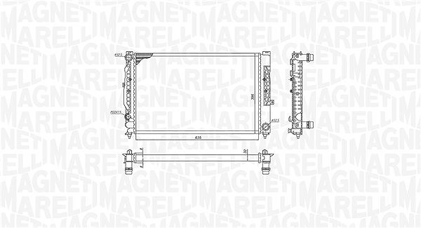 Magneti Marelli Kühler, Motorkühlung [Hersteller-Nr. 350213199900] für VW, Skoda, Audi