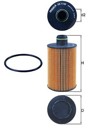 Mahle Ölfilter [Hersteller-Nr. OX1145D] für Lancia, Maserati, Chrysler, Jeep