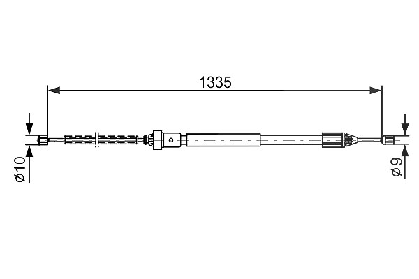 Bosch Seilzug, Feststellbremse [Hersteller-Nr. 1987477783] für Renault