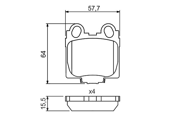 Bosch Bremsbelagsatz, Scheibenbremse [Hersteller-Nr. 0986494231] für Lexus, Toyota