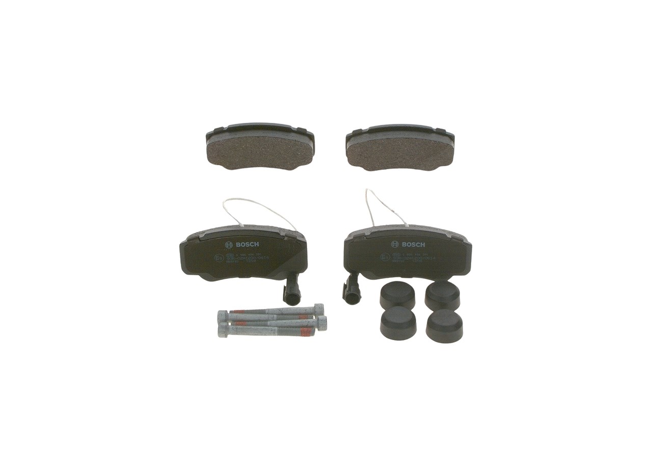Bosch Bremsbelagsatz, Scheibenbremse [Hersteller-Nr. 0986494391] für Nissan