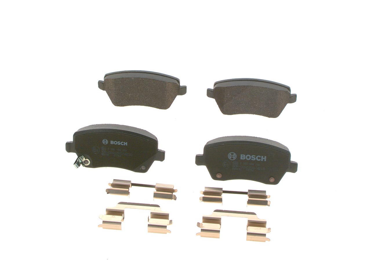 Bosch Bremsbelagsatz, Scheibenbremse [Hersteller-Nr. 0986494160] für Vauxhall, Opel, Suzuki