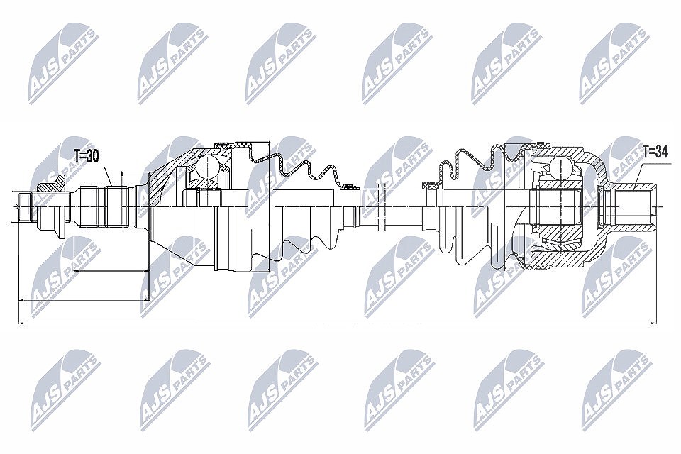 Nty Antriebswelle [Hersteller-Nr. NPW-PL-032] für Vauxhall, Opel, Saab