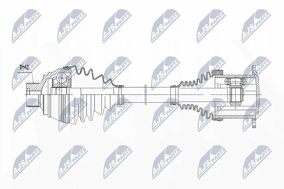 Nty Antriebswelle [Hersteller-Nr. NPW-AU-013] für Audi