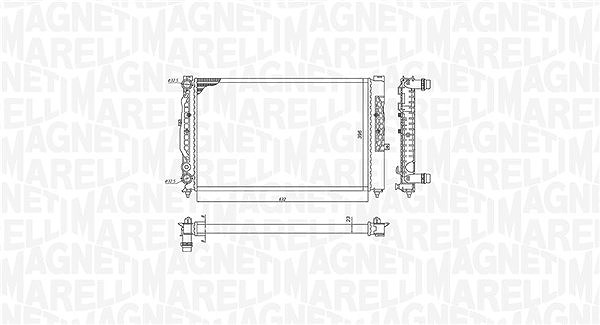 Magneti Marelli Kühler, Motorkühlung [Hersteller-Nr. 350213191700] für Skoda, Audi, VW