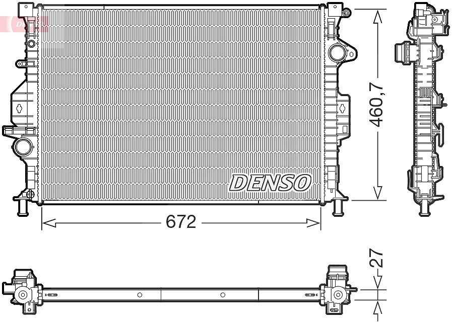 Denso Kühler, Motorkühlung [Hersteller-Nr. DRM10115] für Ford