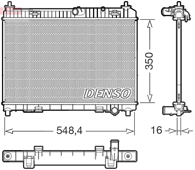 Denso Kühler, Motorkühlung [Hersteller-Nr. DRM10113] für Ford