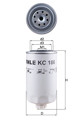Mahle Kraftstofffilter [Hersteller-Nr. KC186] für Iveco