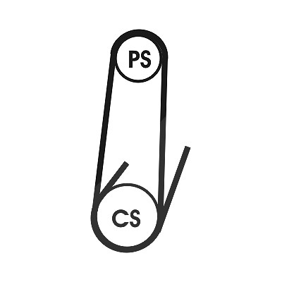 Continental Ctam Keilrippenriemensatz [Hersteller-Nr. 4PK1022ELASTT1] für Fiat