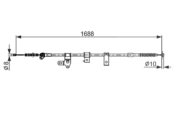 Bosch Seilzug, Feststellbremse [Hersteller-Nr. 1987482306] für Toyota