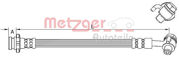 Metzger Autoteile Bremsschlauch [Hersteller-Nr. 4111584] für Renault