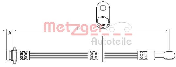 Metzger Autoteile Bremsschlauch [Hersteller-Nr. 4111592] für Suzuki