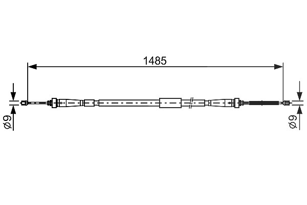 Bosch Seilzug, Feststellbremse [Hersteller-Nr. 1987482637] für Renault