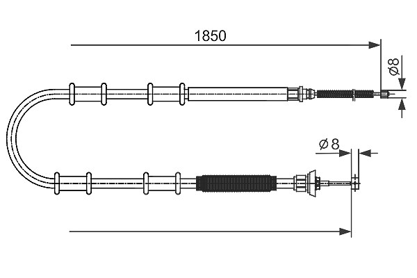 Bosch Seilzug, Feststellbremse [Hersteller-Nr. 1987482592] für Fiat