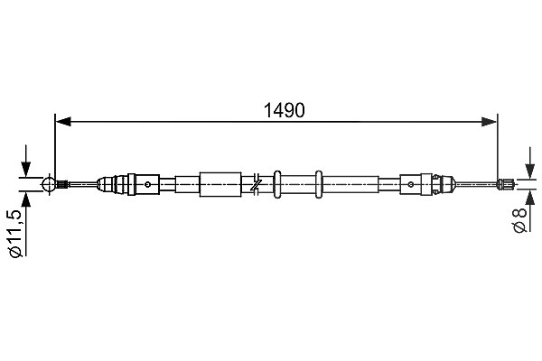 Bosch Seilzug, Feststellbremse [Hersteller-Nr. 1987482553] für Renault