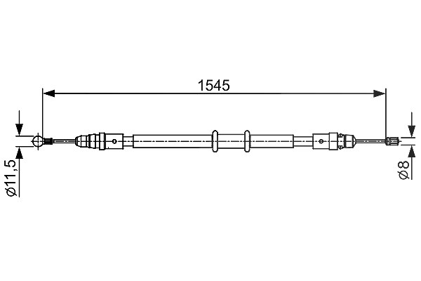 Bosch Seilzug, Feststellbremse [Hersteller-Nr. 1987482551] für Renault