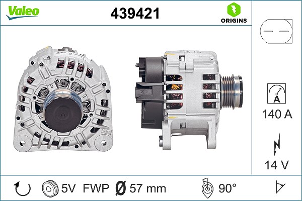 Valeo Generator [Hersteller-Nr. 439421] für Audi, VW, Skoda